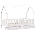 vidaXL Cadre de lit enfants avec tiroirs sans matelas 90x200 cm bois