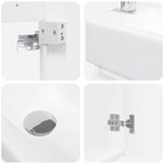 vidaXL Meuble de salle de bain avec robinet Blanc 45 5 x 22 5 x 84 cm