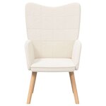 vidaXL fauteuil Crème 62 x 67 x 95 5 cm Tissu Sherpa