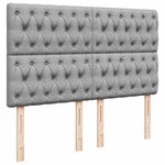 VidaXL Cadre de lit ottoman et matelas gris clair 140x200 cm tissu