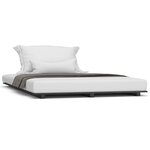 vidaXL Cadre de lit Noir 135x190 cm Bois de pin massif