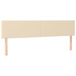 vidaXL Sommier à lattes de lit avec matelas LED Crème 160x200 cm Tissu