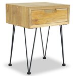 vidaXL Tables de chevet 2 Pièces 40x30x50 cm teck massif