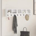 vidaXL Porte-manteau mural Blanc 100 x 16 x 26 cm Bois d'ingénierie