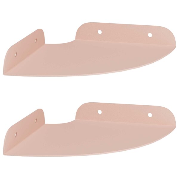 vidaXL Étagère Flottante d'Angle 2 pc Rose 15 x 15 x 2 cm