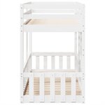 vidaXL Lit superposé Blanc 75x190 cm Bois de pin massif