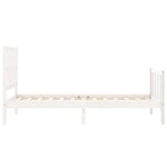 vidaXL Cadre de lit sans matelas blanc 90x200 cm bois de pin massif
