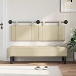 vidaXL Tête de lit suspendue Crème Tissu
