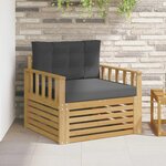 vidaXL Canapé d’extérieur Polyester Blanc