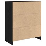 vidaXL Buffet avec tiroir chêne noir 71x35x84 cm bois d'ingénierie
