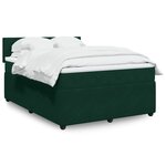 vidaXL Sommier à lattes de lit et matelas Vert foncé 160x200cm Velours