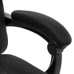 Chaise fauteuil siège de bureau informatique étude similicuir noir 02_0024040