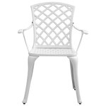 vidaXL Ensemble à manger de jardin 5 Pièces blanc aluminium coulé