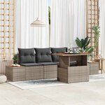 vidaXL Ensemble de salle à manger pour jardin 5 Pièces Gris et marron