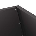 vidaXL Braise Noir 50 x 50 x 100 cm Acier laminé à froid