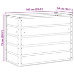 vidaXL Jardinière Vert pastel 480 x 50 x 45 cm Acier galvanisé
