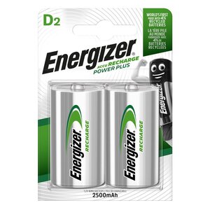 Pile rechargeable D / HR20 Power Plus - 2500 mAh - Lot de 2 accus (paquet 2 unités)