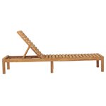 vidaXL Chaise longue bois de teck solide