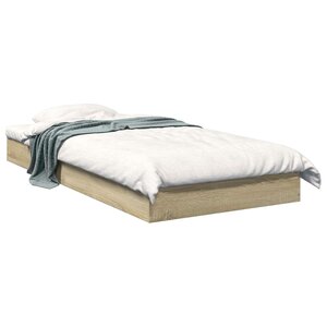 vidaXL Cadre de lit au sol Chêne Sonoma 80 x 200 cm Bois d'ingénierie
