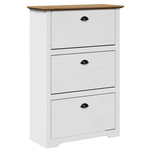 VidaXL Étagère à chaussures BODO blanc et marron 80x35x118 cm