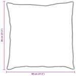 vidaXL Oreiller avec oreiller 2 Pièces Blanc 80 x 80 cm Coton