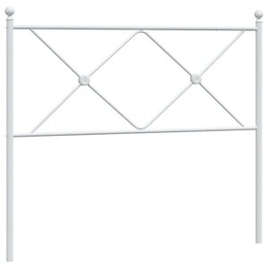 vidaXL Tête de lit de remplacement métal blanc 100 cm
