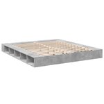 vidaXL Cadre de lit gris béton 200x200 cm bois d'ingénierie