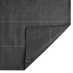vidaXL Membrane anti-mauvaises herbes noir 4x50 m PP