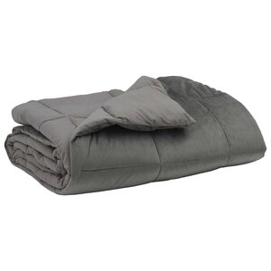 vidaXL Duvet complet toute l'année 135 x 220 cm 4 saisons Gris clair