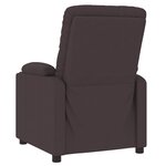 vidaXL Fauteuil de massage Marron foncé Tissu