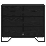 vidaXL Commode Chêne noir 91x35 5x74 5 cm Bois d'ingénierie