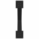 vidaXL Pieds de table à manger en forme de X  3 pièces  noir  80 x (72-73) cm  acier