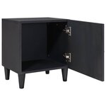 vidaXL Cabinet de chevet avec porte 2 Pièces Noir 40 x 33 x 46 cm
