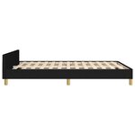 vidaXL Cadre de lit avec tête de lit Noir 140x190 cm Tissu