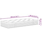 vidaXL Matelas à ressorts ensachés moyen plus 90x200 cm