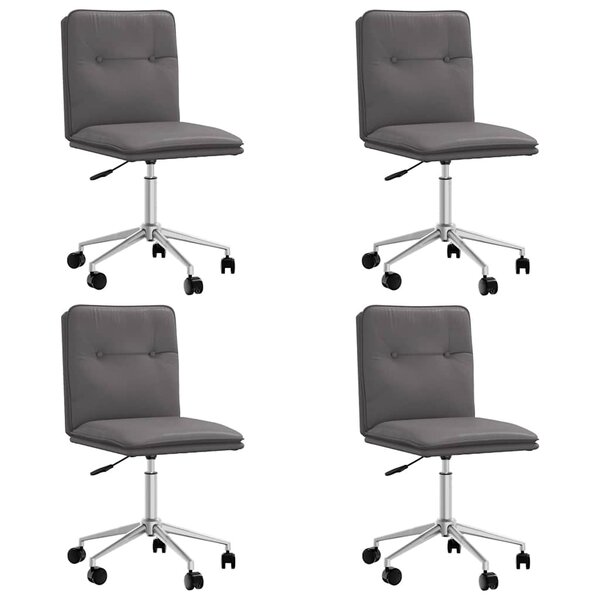 vidaXL Chaises à manger lot de 4 gris similicuir
