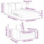 vidaXL Canapé Lit 2-en-1 Vert Foncé 148x71x83 cm Velours