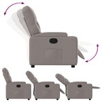 vidaXL Fauteuil inclinable Taupe Tissu