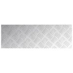 vidaXL Plaques à damier 2 Pièces Argent 60 x 20 cm Aluminium