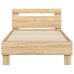 vidaXL Cadre de lit sans matelas avec lumières LED 90x190 cm