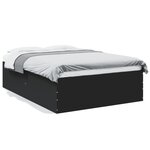 vidaXL Cadre de lit sans matelas noir 135x190 cm