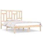 vidaXL Cadre de lit Bois de pin massif 140x190 cm