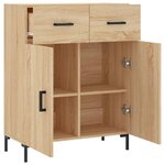 vidaXL Buffet chêne sonoma 69 5x34x90 cm bois d'ingénierie