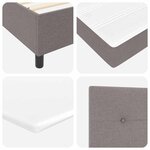 vidaXL Lit à ressorts avec matelas Taupe 100 x 200 cm tissu