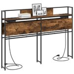 vidaXL Tête de lit de rangement Chêne fumé 150 cm Bois d'ingénierie