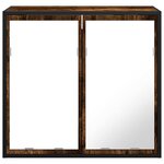 vidaXL Armoire à miroir de salle de bain chêne fumé bois d’ingénierie