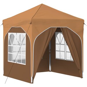 vidaXL Tente de fête pop-up 192 x 192 x 245 cm Beige