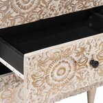vidaXL Armoire de lit Blanc 50 x 33 x 60 cm Bois de mangue massif