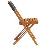 vidaXL Chaises de bistrot lot de 2 noir bois massif d'acacia et rotin