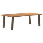 vidaXL Table à manger et bord naturel bois massif chêne rectangulaire